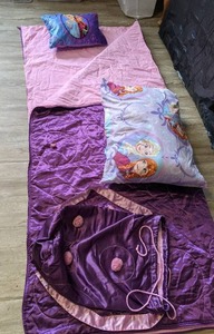 lot 342 image: Disney Princess (Frozen) Sleeping Bag Set