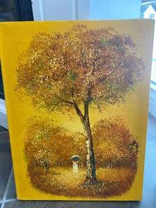 lot 12 image: Vintage D. Minchew Signed Oil Painting