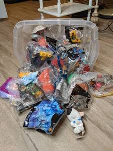 lot 158 image: Bin Filled with Vintage McDonalds Happy Meal Toys