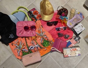 lot 430 image: Mixed Lot of Sunglasses, Purses, Hat, Wallets, Etc.