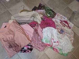 lot 457 image: Lot of Womens Sequined Tops & No-Slip Hangers