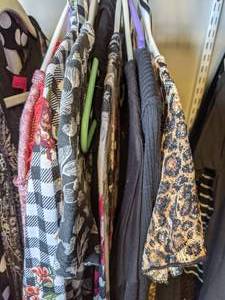 lot 465 image: Womens Blouses and Tops - Plaid, Leopard Print, etc.