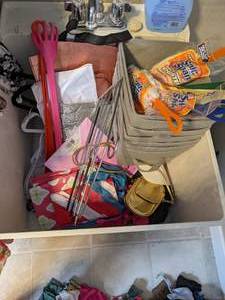 lot 480 image: Cleaning & Organizational Supplies, Reusable Totes, etc.