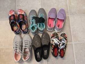 lot 404 image: Six Pairs of Womens Size 8 Sneakers - Skechers & Others