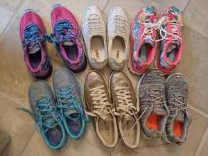 lot 407 image: Six Pairs of Womens Size 8 Athletic Sneakers