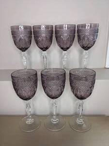 lot 116 image: Seven Vintage Cristal Darques Durand Goblets