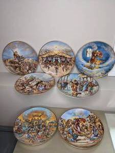 lot 131 image: Seven Vintage 1980s Collector Plates from The Promised Land Series