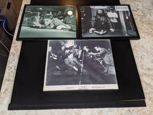 lot 56 image: Three Framed B&W Billiards Photos - The Hustler & others