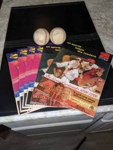 lot 550 image: Vintage St. Louis Cardinals Memorabilis Programs & Signed Baseballs