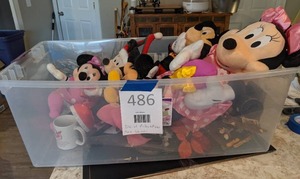 lot 486 image: Tote Filled with Mickey & Minnie Mouse Collectibles