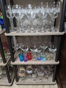lot 562 image: Large Lot of Stemware and Shot Glasses