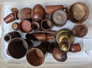 lot 570 image: Small Wooden Chalices and Cups