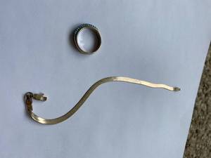 lot 64 image: .925 Sterling Silver Ring and Bracelet