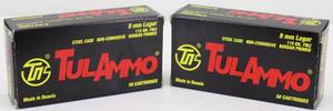 9mm Tul Ammo 115gr FMJ 100 Bullets