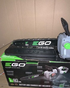 lot 5 image: EGO 14 IN . 56-VOLT LITHIUM-ION CORDLESS CHAINSAW NEW SEE PICS