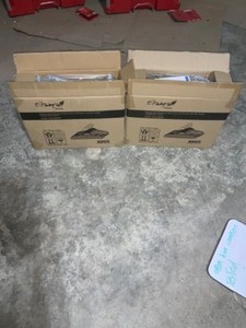 lot 32 image: 2 Boxes with ELAMA Gray Velvet Non-Slip Swivel Hook Clothes Hanger (50-pack) NEW See Pics