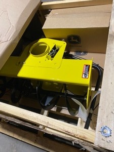 lot 55 image: John Deere 44 in. Two-Stage Snow Blower Attachment for 100 Series Tractors NEW SEE PICS