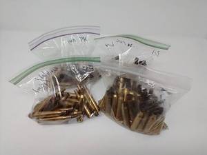 4 Bags of Empty Brass For Reloading - Various Calibers