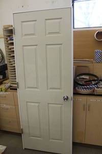 lot 371 image: Door 6-Panel with Frame and Hardware 29-34Wx80H