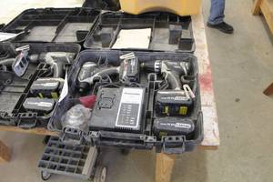 lot 358 image: Panasonic 14.4V Cordless Drill EY7441, 14.4V Cordless Impact EY7546 with Batteries (x2), Charger and Case