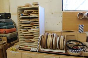 lot 411 image: Lot of Laminate Trim with Storage Racks