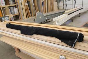 lot 427 image: Thin Black Fabric Roll 67W