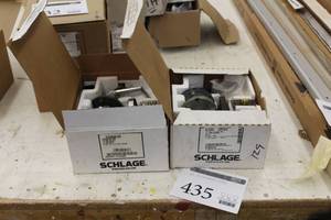 lot 435 image: Lot of (2) Schlage Classroom Lock Assembly (in box)
