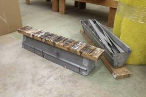 lot 456 image: Lot of (2) Folding Metal Sawhorses with Wood Top 36