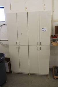 lot 396 image: Wood Storage Cabinet 8-Door