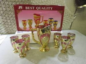 (RM2) 7pc Glass Pitcher and Glass S...