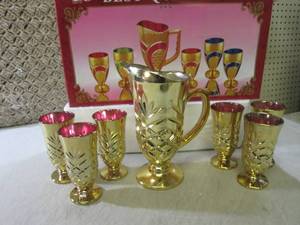 (RM2) 7pc Glass Pitcher and Glass S...
