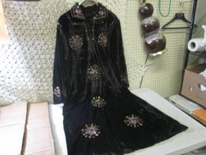 (CSB) Ladies Long Pull-Over Robe Da...