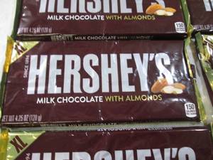 (B-3) 6 XL Hersheys with Almonds Ca...