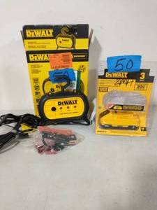DEWALT 4 Amp Professional Waterproof Battery Charger AND 1 DEWALT 20-Volt MAX Compact Lithium-Ion 3.0Ah Battery