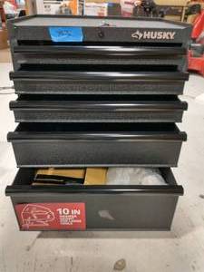 HUSKY 27 in. W 5-Drawer Rolling Cabinet Tool Box Chest in Textured Black