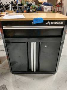 HUSKY 28 in. W x 33 in. H x 18 in. D 1-Drawer 2-Door Steel Garage Base Cabinet