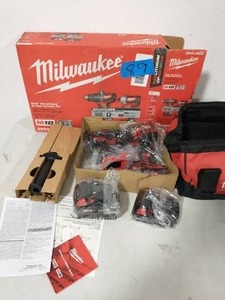 MILWAUKEE M18 18-Volt Lithium-Ion Brushless Cordless Hammer DrillImpact Combo Kit (2-Tool) with 2 Batteries, Charger and Bag