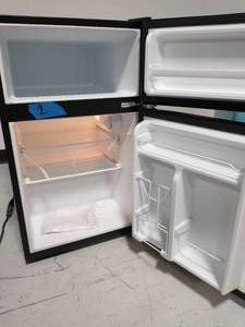 WHIRLPOOL 3.1 cu. ft. Mini Fridge in Stainless Steel with Dual Door True Freezer