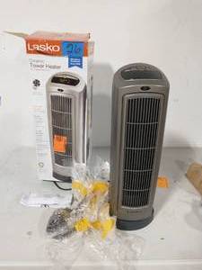 LASKO Tower 23 in. 1500-Watt Electric Ceramic Oscillating Space Heater with Digital Display and Remote Control