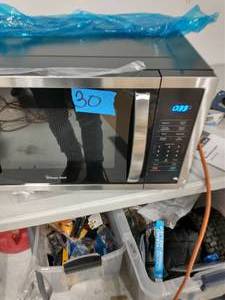 MAGIC CHEF 1.6 cu. ft. Countertop Microwave in Stainless steel with Gray Cavity