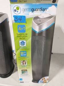 GERMGUARDIAN 4-in-1 True HEPA Air Purifier System with UV Sanitizer and Odor Reduction, 28 in. Tower