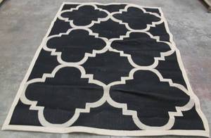 Richmond Outdoor Rug - Safavieh 5-3x7-7BlackBeige.