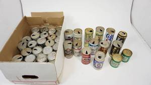 lot 2 image: Box of Vintage Beer Cans