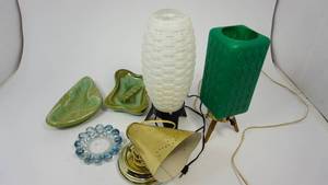 lot 4 image: 3 Vintage Lamps  3 Vintage Ashtrays