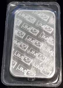 1 TROY OZ. .999 FINE SILVER BAR JM JOHNSON MATTHEY SEALED