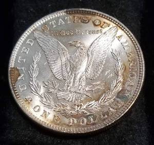 1886 MORGAN SILVER DOLLAR BU NICELY TONED