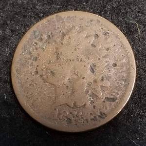 3 COINS 1874 INDIAN HEAD CENT 2 BUFFALO NICKELS 1935 1938-D