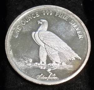 1 TROY OZ. .999 FINE SILVER INDIAN CHIEF DESIGN