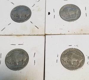 4 BUFFALO NICKELS 1927-S 1930 1930-S 1936