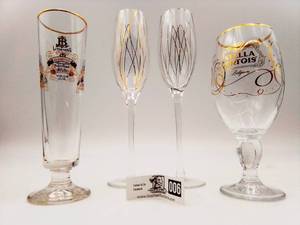 lot 006 image: Rare Belgium Beer Glasses and Crystal Wine Glasses and Mikasa Crystal Wine Glasses (Valued $60)
